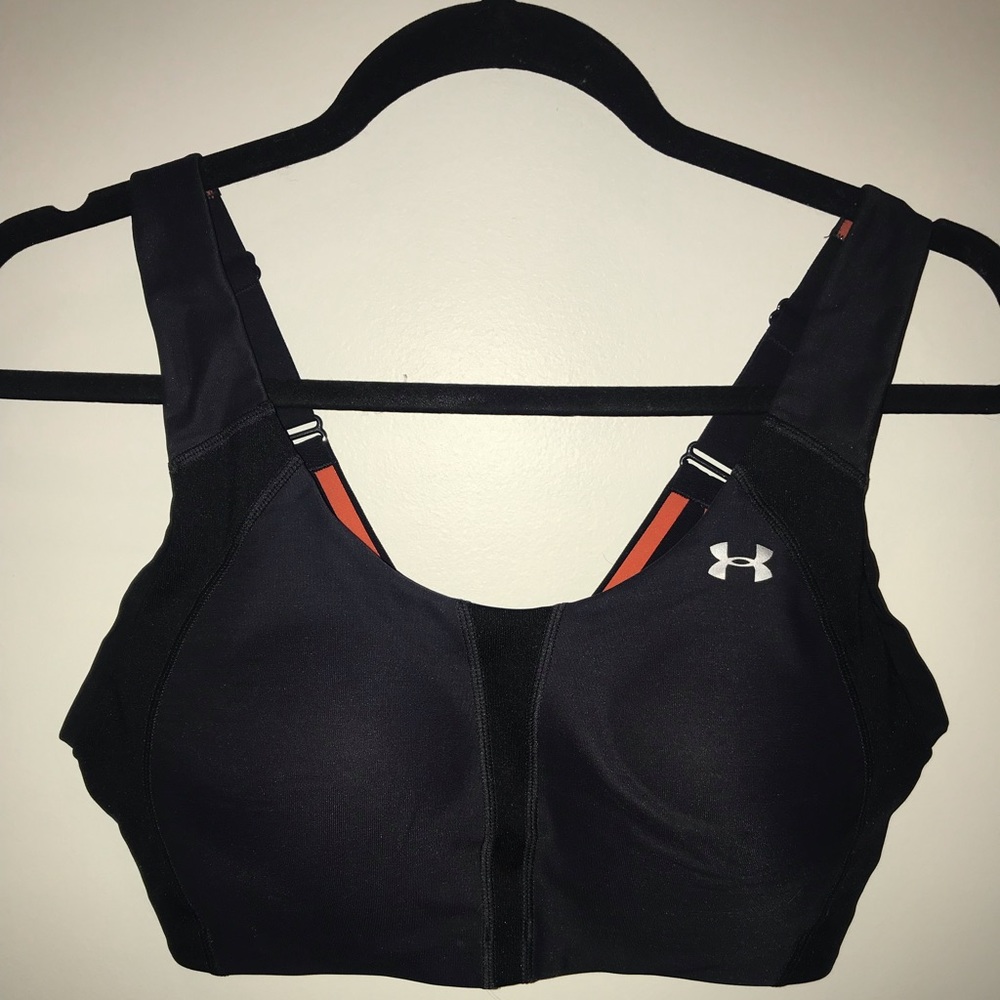 Under armour black high impact sports bra